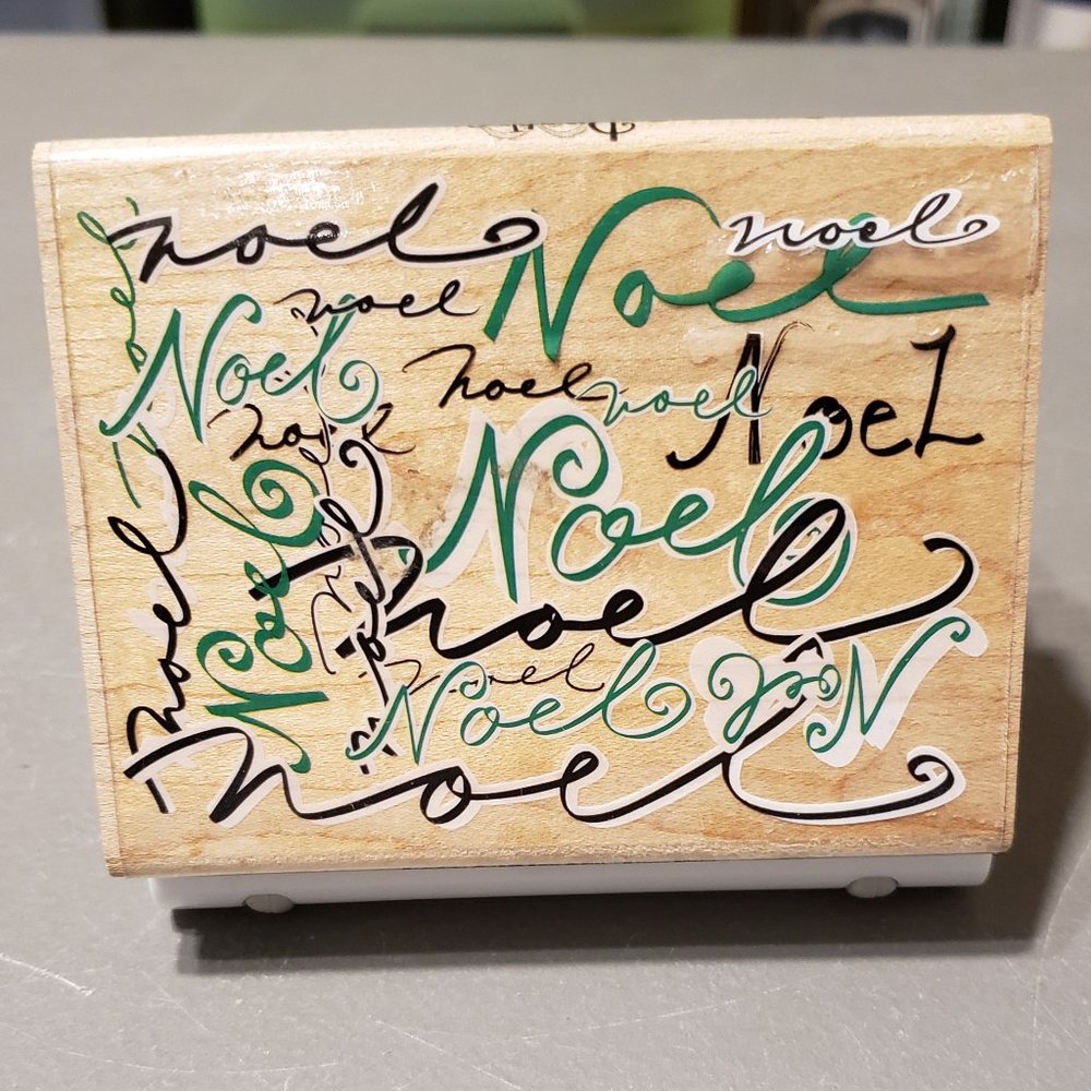 Used rubber wood mounted stamp "Noel...Noel...Noel" by Brother Sister Studio